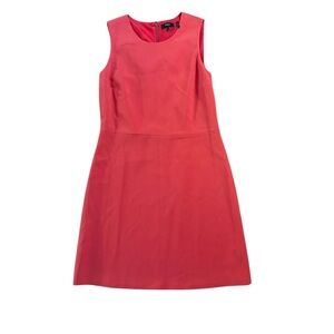 Theory Sheath Suit Dress in Orange Red Crepe Fully Lined